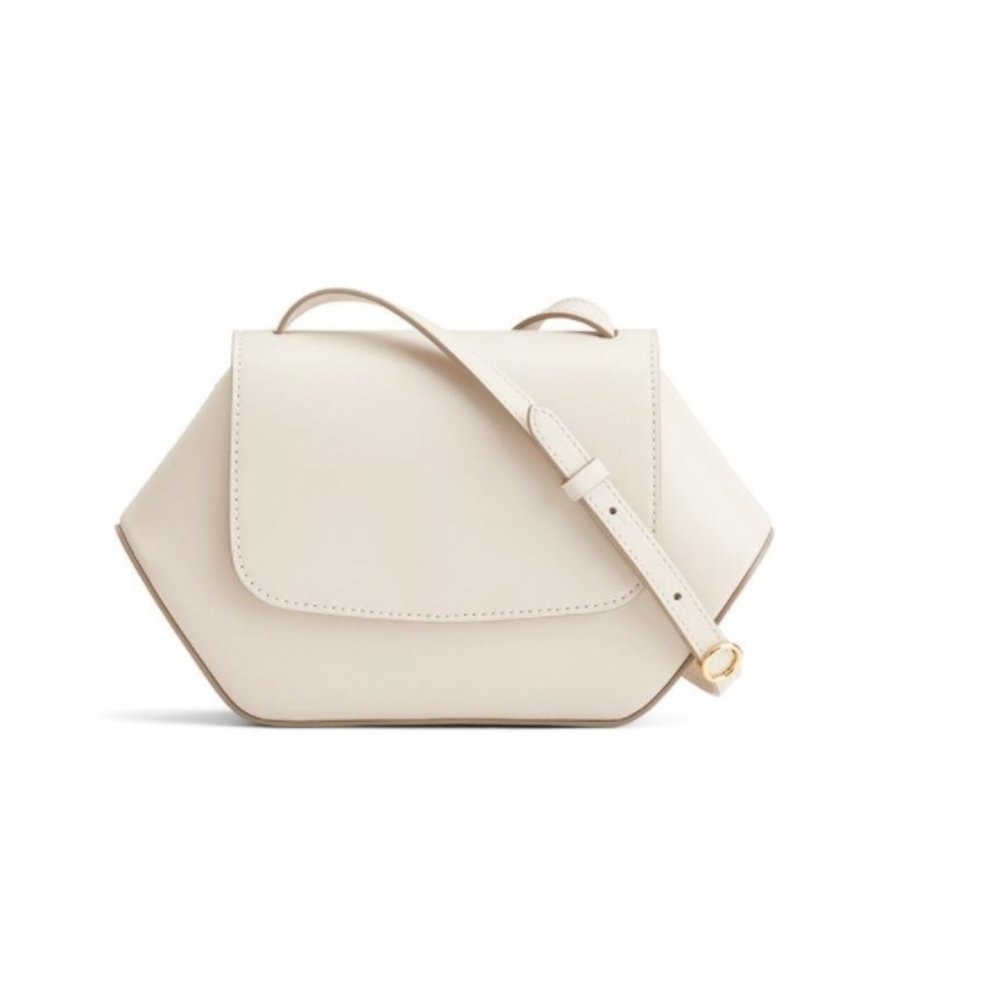 Cuyana - Mini Hexagon Crossbody Bag in Ecru
